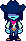 Kris, from Deltarune, dressed up in a cowboy outfit.